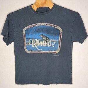 Rhude Lone Wolf Tee Shirt Regular Fit Crewneck Graphic Mens Size Small